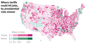 Maps: Where Trump Voter Jobs Will Be Hit by Tariffs